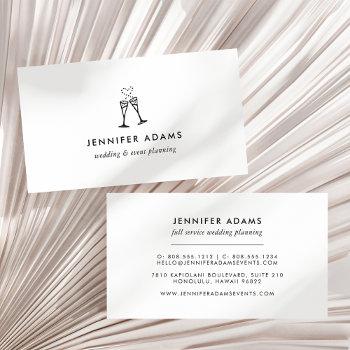 champagne pop | wedding or event planner business card
