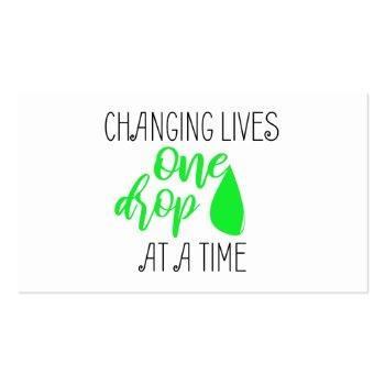 Small Changing Lives One Drop At A Time - Cbd Oil Business Card Back View