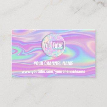 channel name youtuber suscribe logo holograph qr  business card