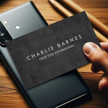 charcoal grunge business card