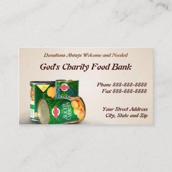 charity food bank non profit business card