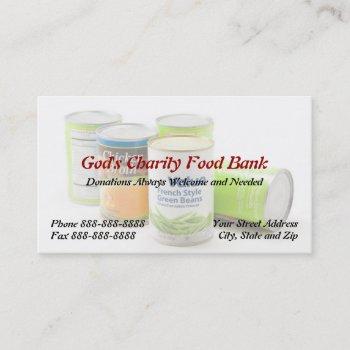 charity food bank non profit business card