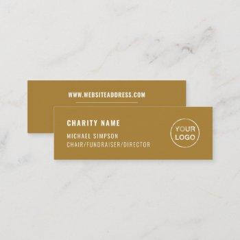 charity organization logo, organizer mini business card