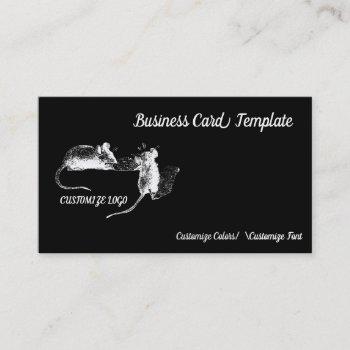 cheese eating mice mouse logo business card