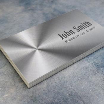 chef cool stainless steel metal business card