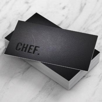 chef professional dark minimalist business card