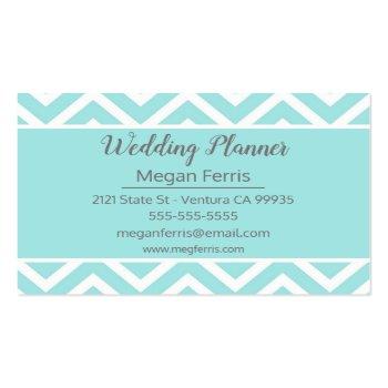 Small Chevron Pattern Business Card Back View