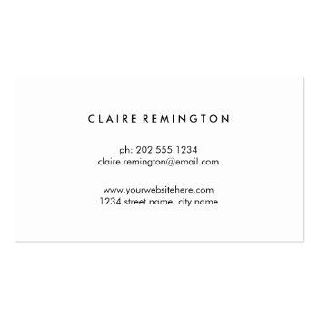 Small Chic Art Deco | Faux Gold Foil Business Card Back View