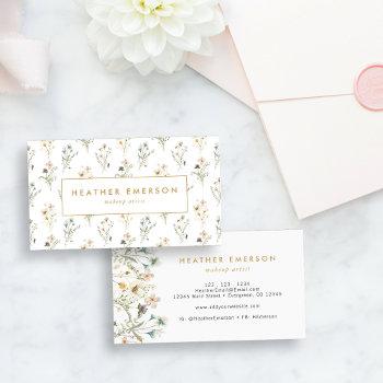 chic floral business card