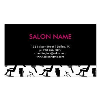 Small Chic Hair Stylist Business Card Back View