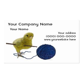 Small Chick Who Crochets Business Card Front View