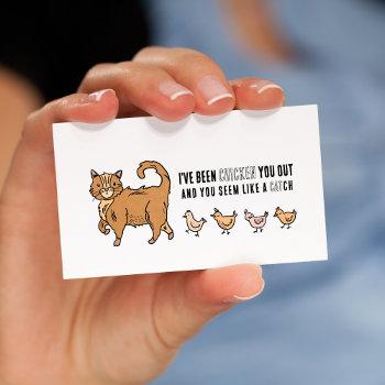 chicken puns  |  funny dating business cards