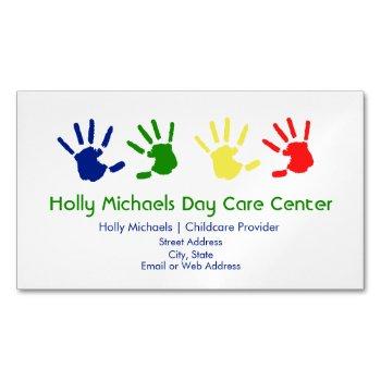 child care / babysitter magnetic business cards
