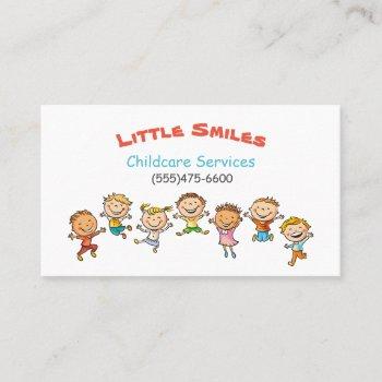 child daycare services business card