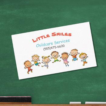 Small Child Daycare Services Business Card Front View