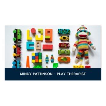 Small Child Play Therapist Kids Toys Business Card Front View