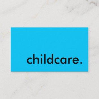 childcare. (color customizable) calling card