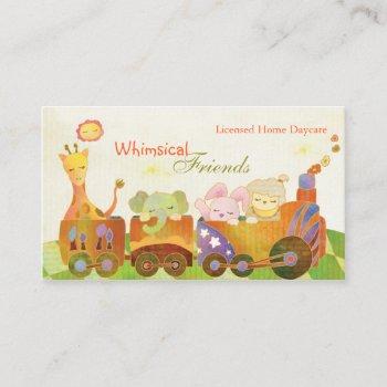 childcare daycare babysitter business cards