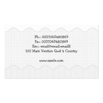 Small Children Business Card Back View
