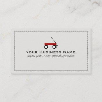 children's red wagon business cards