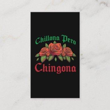 chillona pero chingona latina cry baby but badass business card