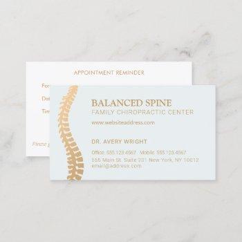 chiropractic chiropractor appointment reminder bus business card