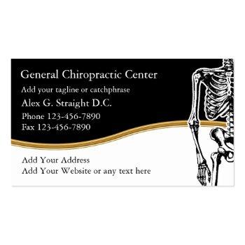 Small Chiropractor Business Cards Front View