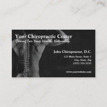 chiropractor chiropractic business cards