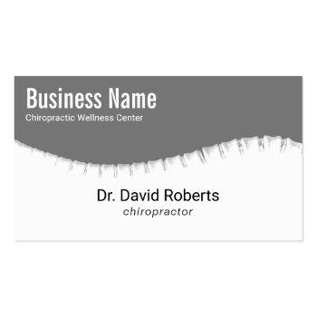 Small Chiropractor Chiropractic Spine Wellness Chiro #2 Business Card Front View