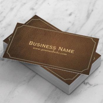 chiropractor vintage leather business card