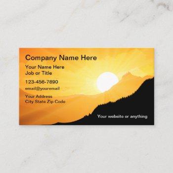 christian business cards scenic sun