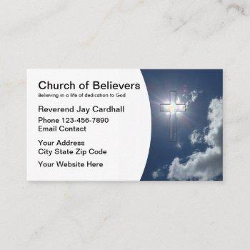 christian church cross business card