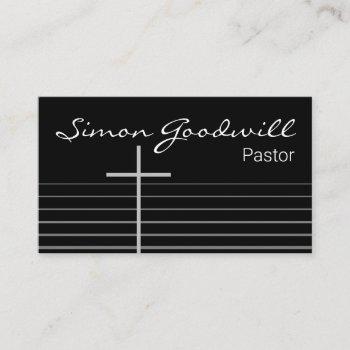 christian pastor minister business cards | elegant