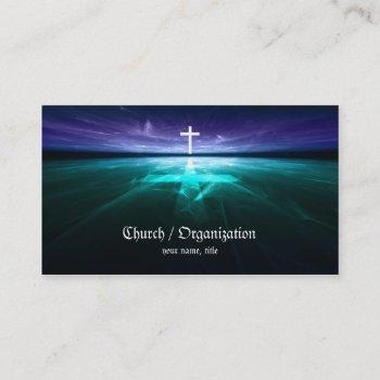 christianity - religious cross horizon card