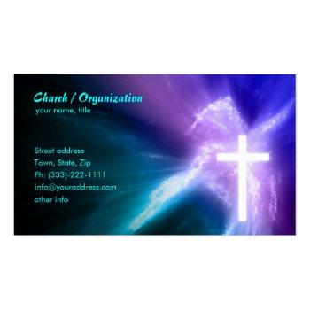 Small Christianity-religious Cross & Soul Business Card Front View