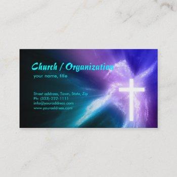 christianity-religious cross & soul business card