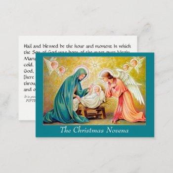 christmas novena prayer holy card