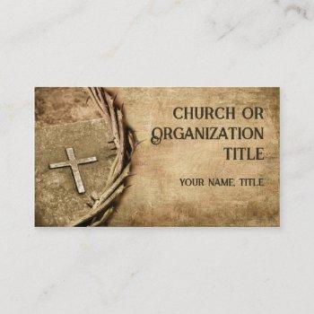 church / organization aged cross business card