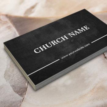 church pastor rustic chalkboard business card