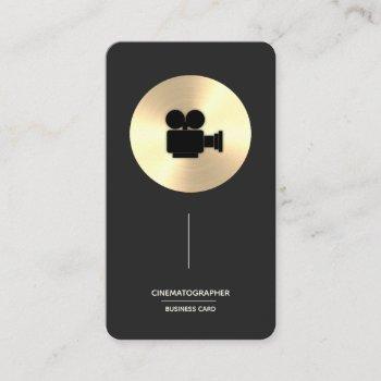 cinematographer - faux gold business card