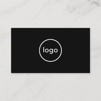 circle professional black add your custom logo business card