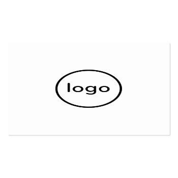 Small Circle Professional White Add Your Custom Logo Square Business Card Front View