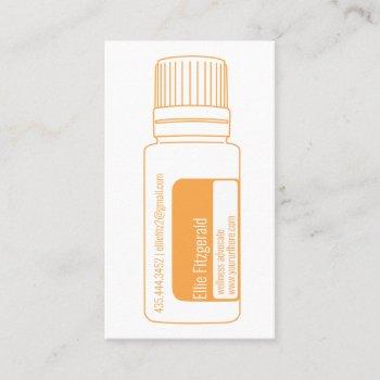 citrus orange essential oil bottle business card