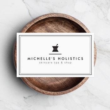 classic apothecary holistic medicine white business card