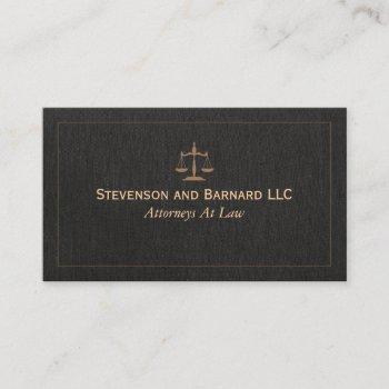 classic attorney faux linen business card