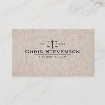 classic attorney justice scale masculine business card