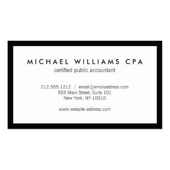 Small Classic Faux Gold Numbers Logo Accountant Business Card Back View