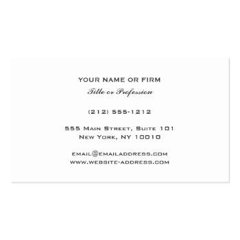 Small Classic Frame Attorney  Justice Scale Professional Business Card Back View