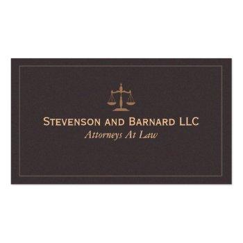 Small Classic Lawyer, Attorney Business Card Front View