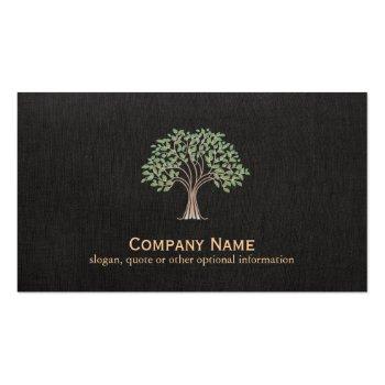Small Classic Tree Logo Business Card Front View